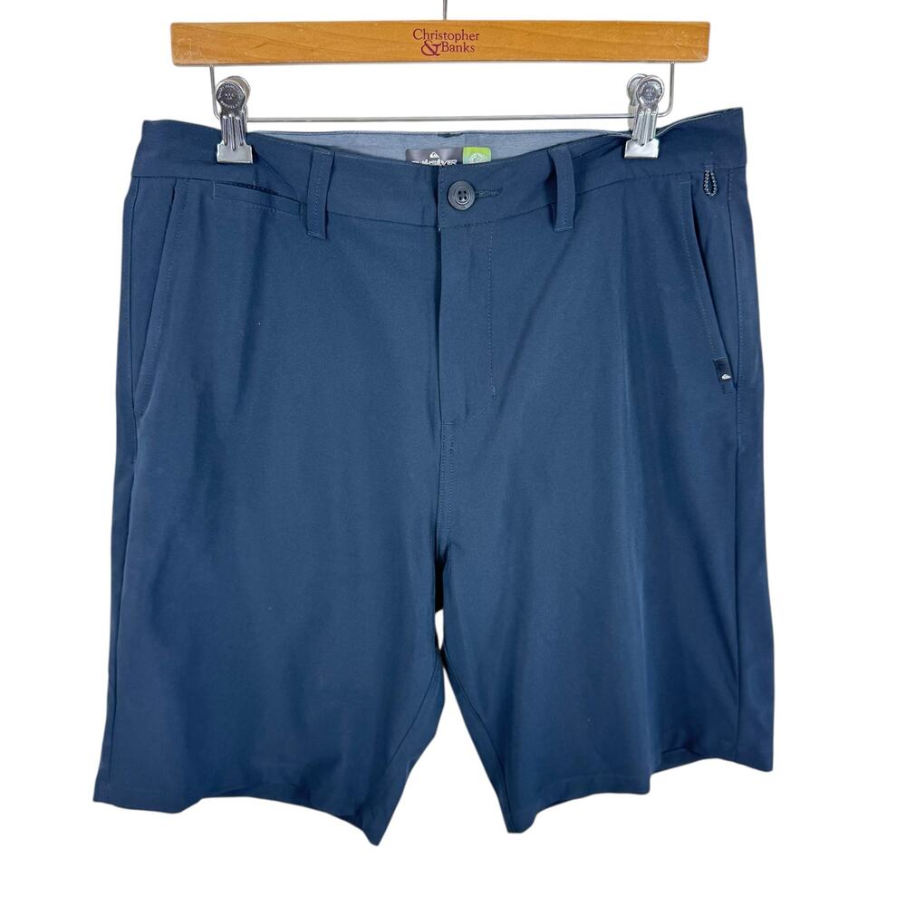 Quiksilver Amphibian Black Recycled 4 Way Stretch Lightweight Shorts Men's Sz 32